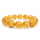 Citrine and gold fortune bead bracelet