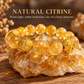 Citrine bead material close-up