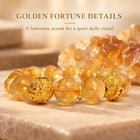 Carved gold-tone fortune beads