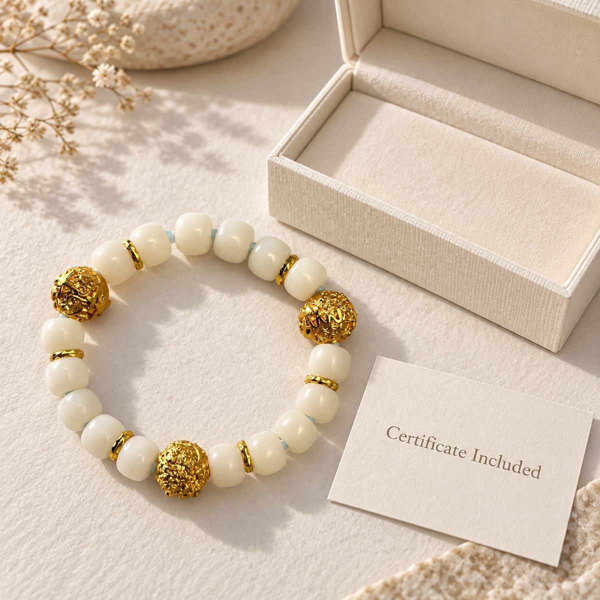 White Jade & Gold Openwork Bracelet - 09-pdp-wear (5)