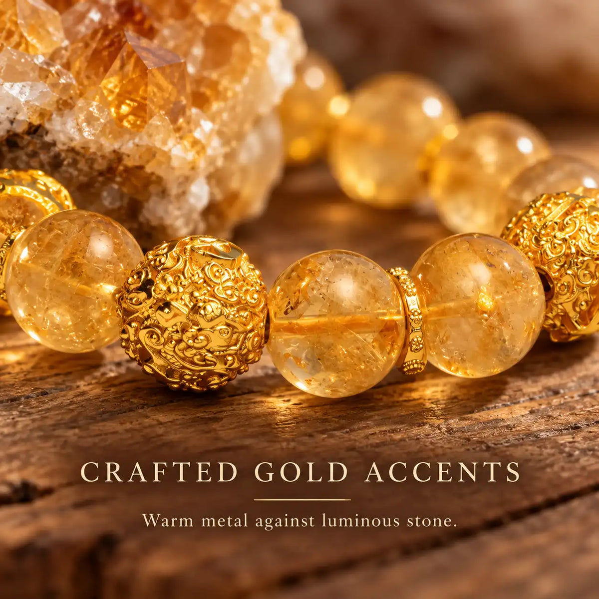 Gold texture and pavé spacer detail
