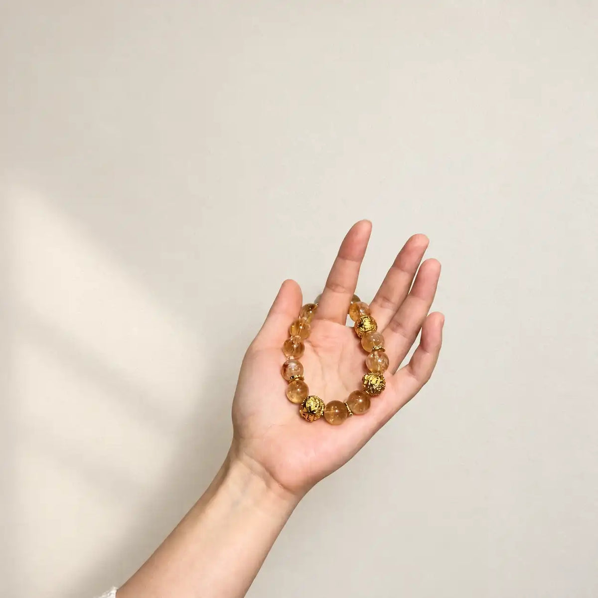 Citrine and gold fortune bracelet cover