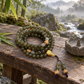 Lake-Green Hetian Jade 108 Mala - 05_scene_outdoor_bench