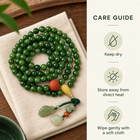 Spinach Jade 108 Mala with Carved Accents - 11_pdp_06_care_guide