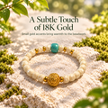 White Bodhi Mala with Turquoise - 07-pdp-gold